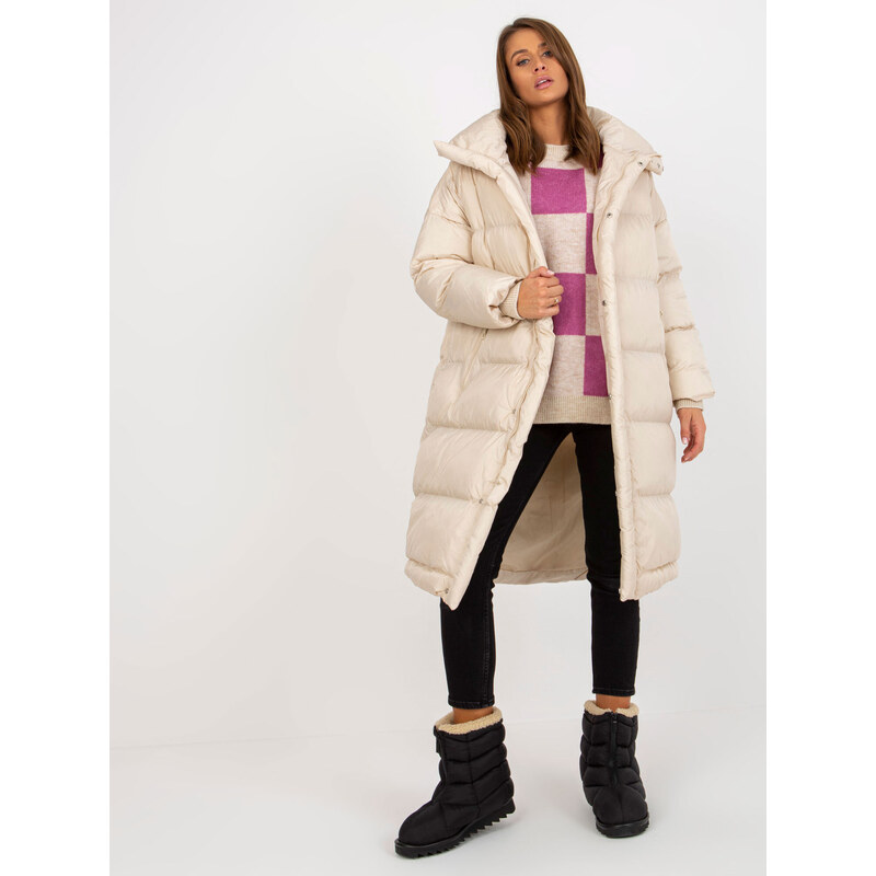 Dámská bunda Fashionhunters Beige 107056386