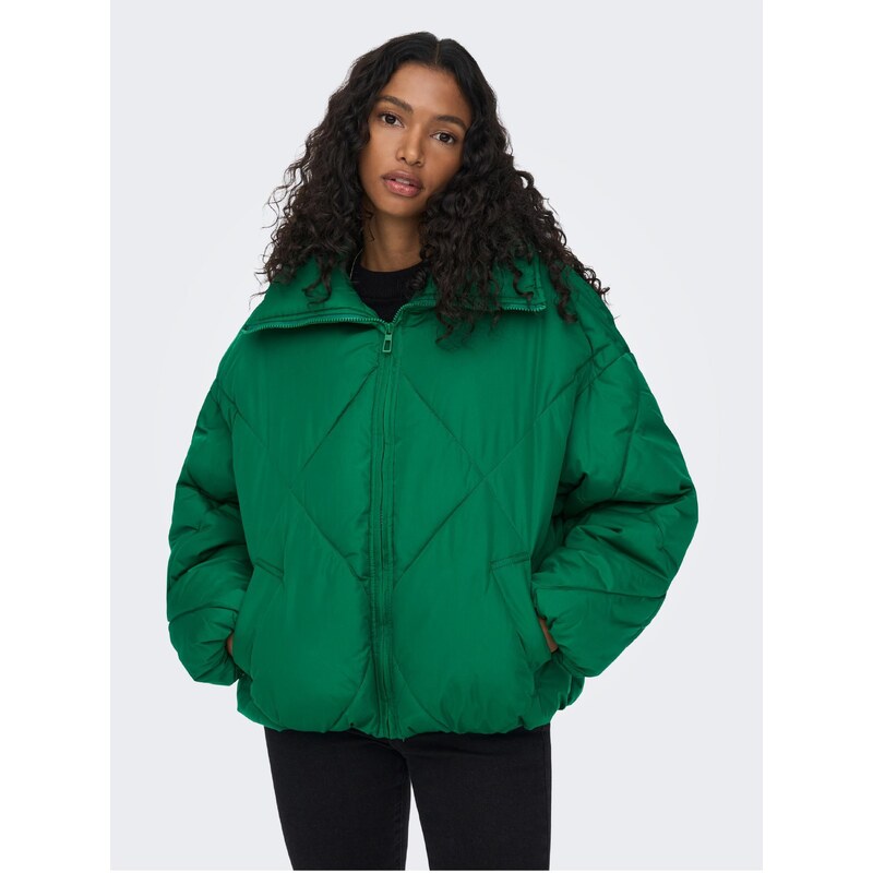 Zelená dámská zimní oversize bunda ONLY Tamara - Dámské