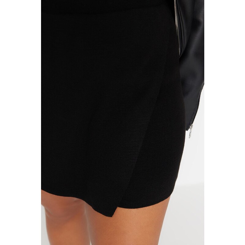 Trendyol Curve Black Skirt Look Knitwear Shorts