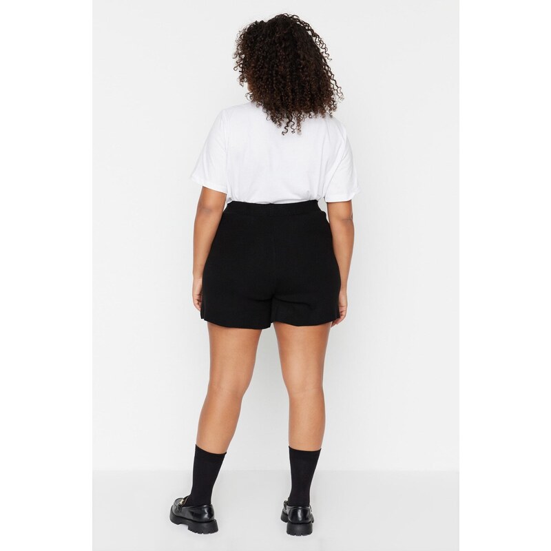 Trendyol Curve Black Skirt Look Knitwear Shorts