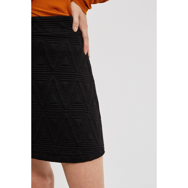 Moodo Mini sukně s geometrickým ražením