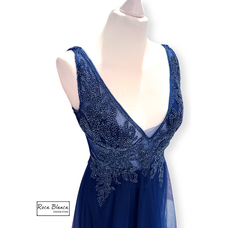 Roca Blanca Dlouhé šaty PRINCESS IN PARIS Night Blue