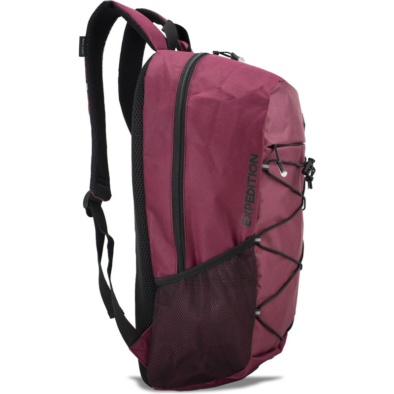 Semiline Unisex's Tourist Backpack A3033-3 Black/Cherry