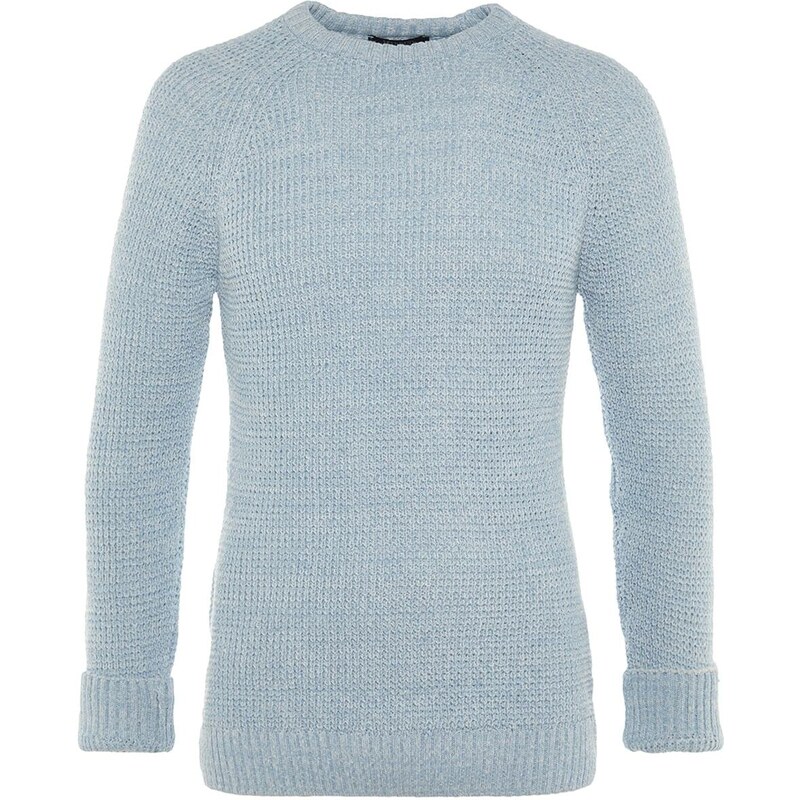 Trendyol Light Blue Regular Fit Crew Neck Raglan Sleeve Knitwear Sweater