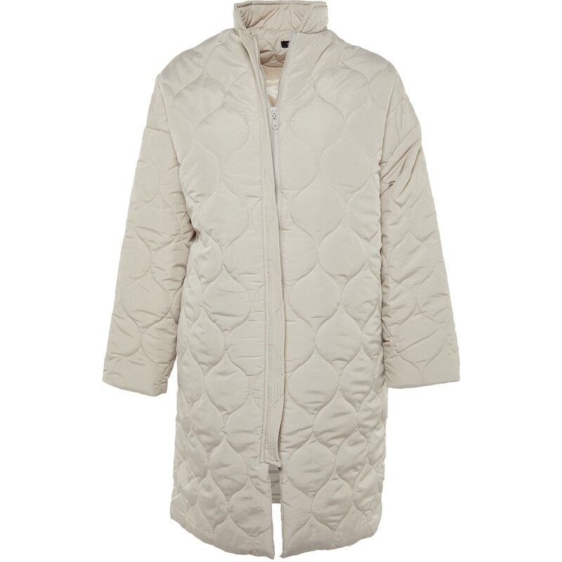 Trendyol Stone Oversize Quilted Puffy Coat