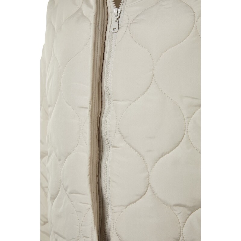 Trendyol Stone Oversize Quilted Puffy Coat