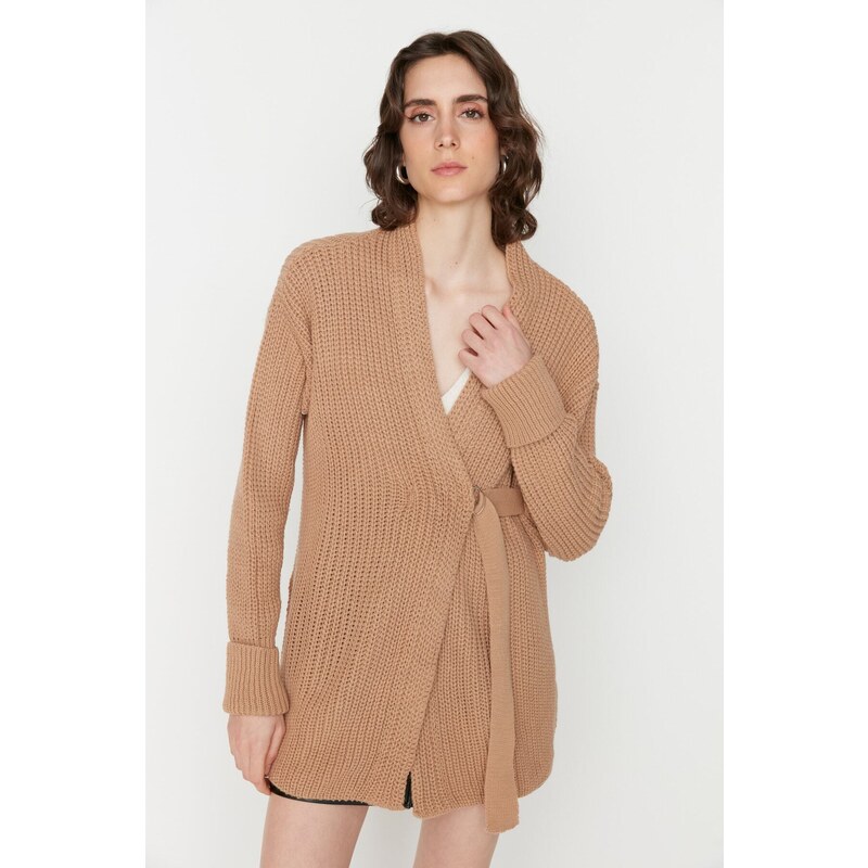 Trendyol Cardigan - Hnědá - Regular fit