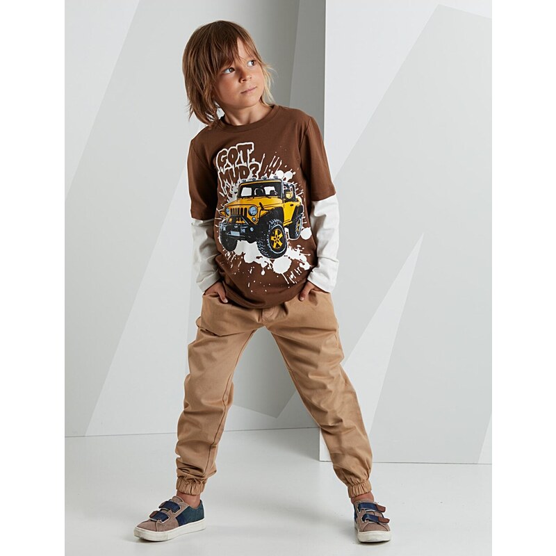 mshb&g Mushi Jeep Boys T-shirt Gabardine Pants Suit