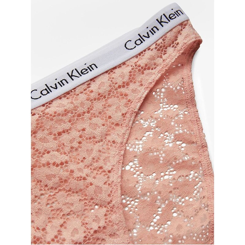 Meruňkové dámské krajkové kalhotky Calvin Klein Underwear - Dámské