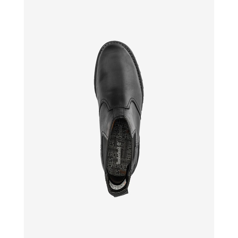 Černé pánské kotníkové kožené chelsea boty Timberland Larchmont II - Pánské