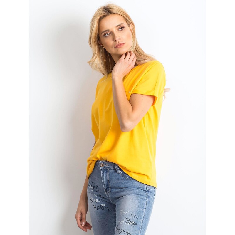 Fashionhunters Světle oranžové tričko Transformative