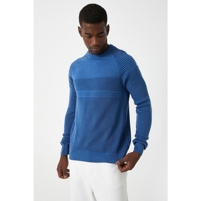 Koton Men's Blue Sweater