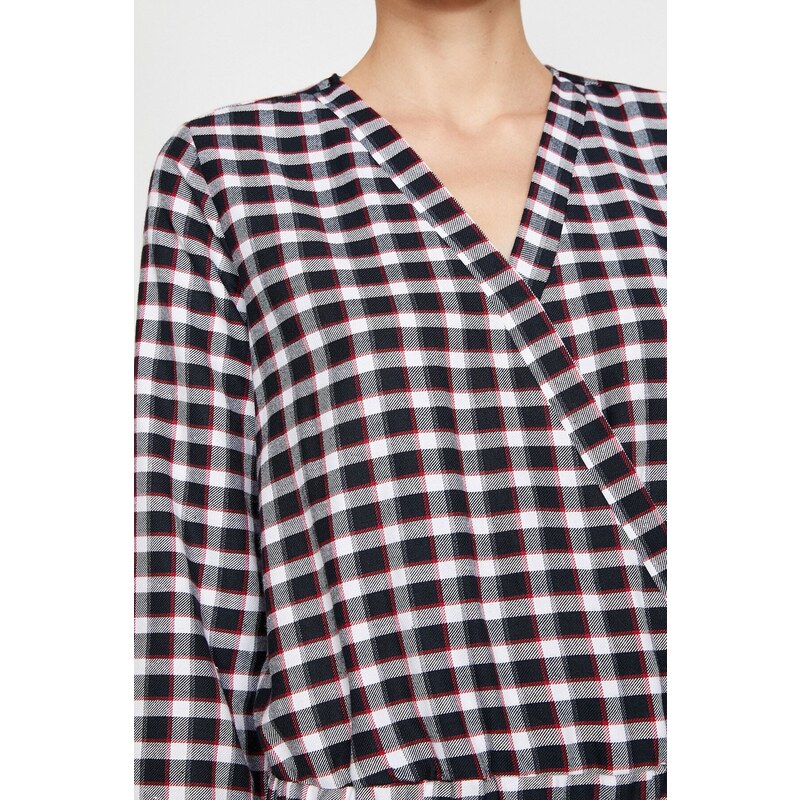 Koton Women's Black Checkered Shirt