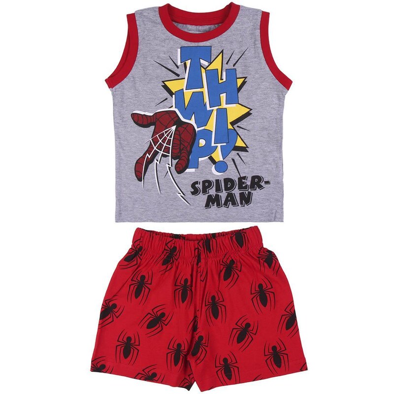 SHORT PAJAMAS SUSPENDERS SINGLE JERSEY SPIDERMAN