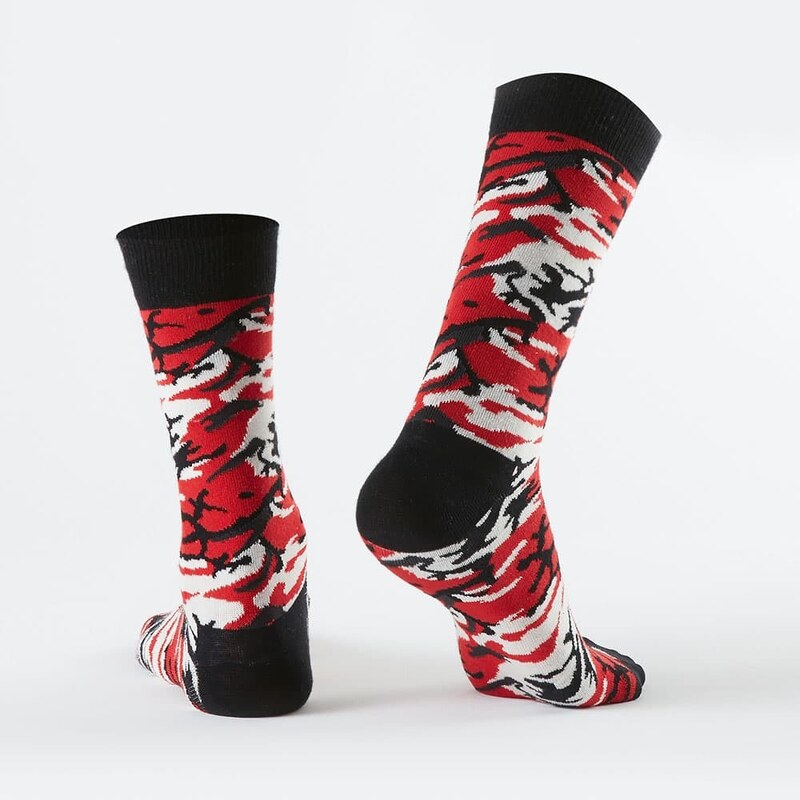 FASARDI Červené camo pánské ponožky
