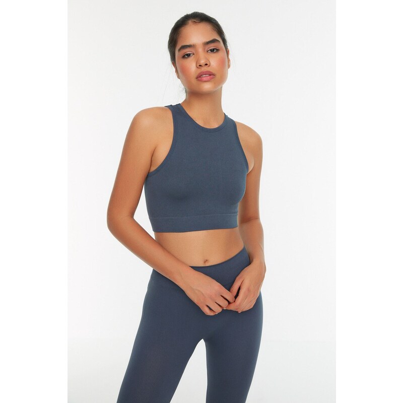 Trendyol Indigo Seamless/Seamless Lightly Supported/Shaping Knitted Sports Bra