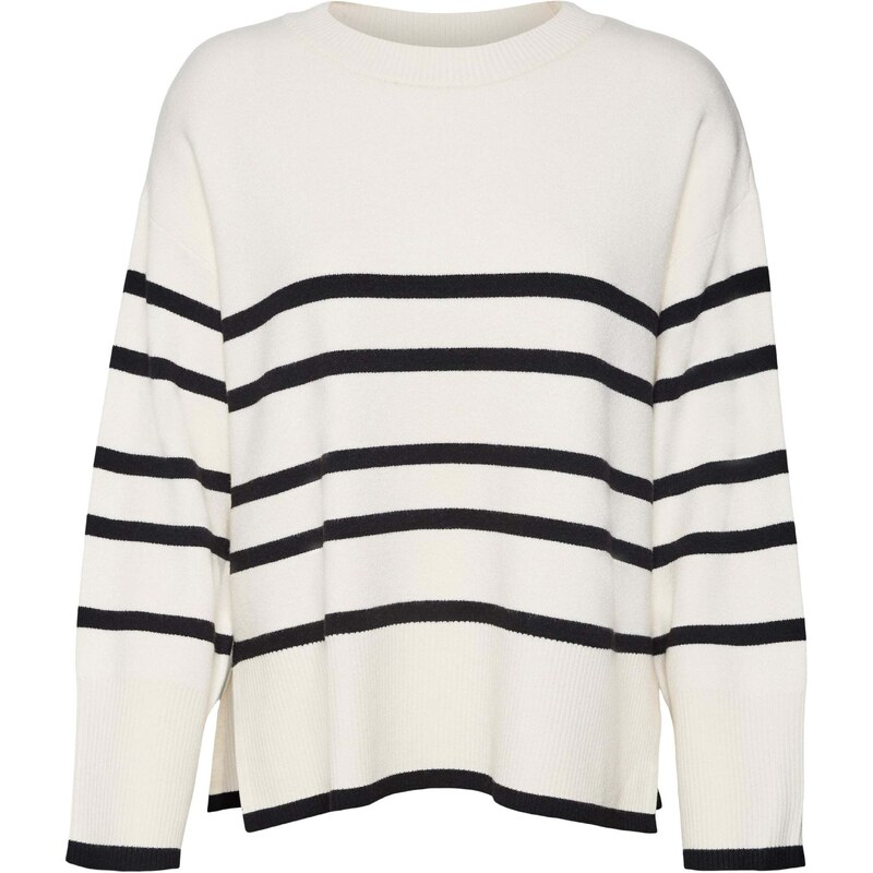 VERO MODA Svetr VMSaba béžová / černá 98145902