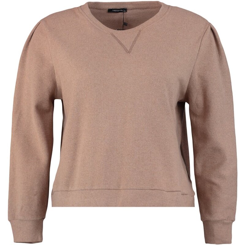 Trendyol Curve Stone Crew Neck Thessaloniki Thin Knitted Sweatshirt