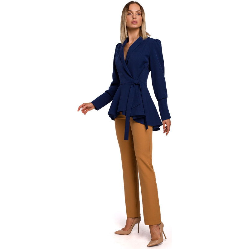 Made Of Emotion Womans Jacket M529 Navy Blue 115536043