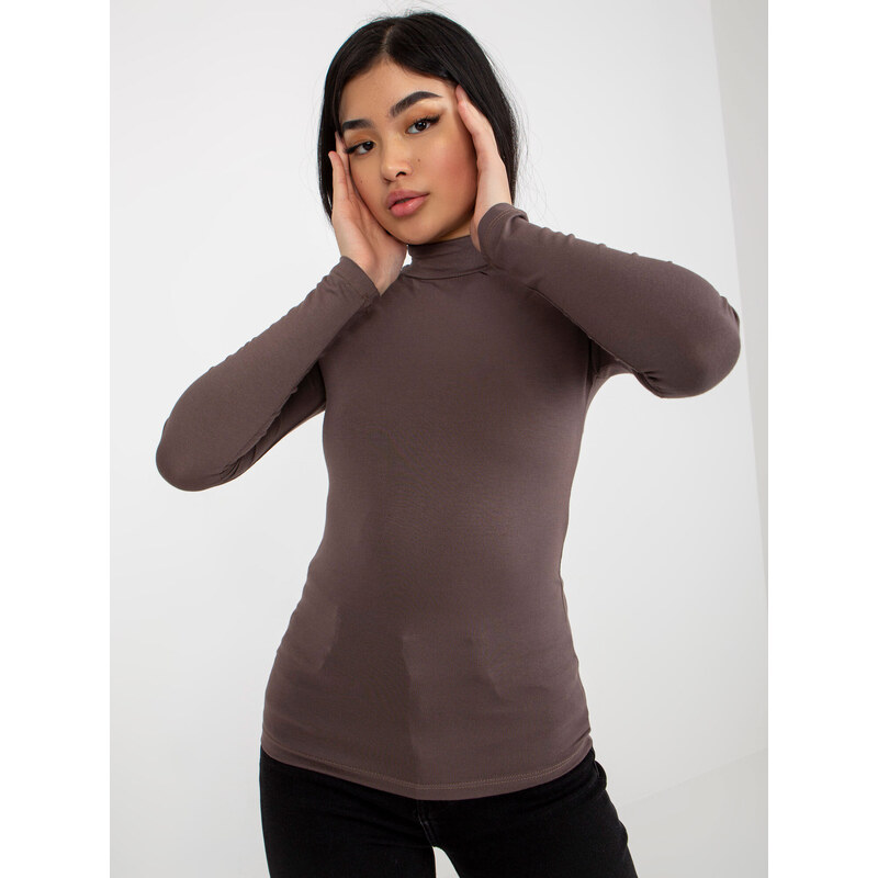 RUE PARIS Blouse-RV-BZ-5210.19-dark brown