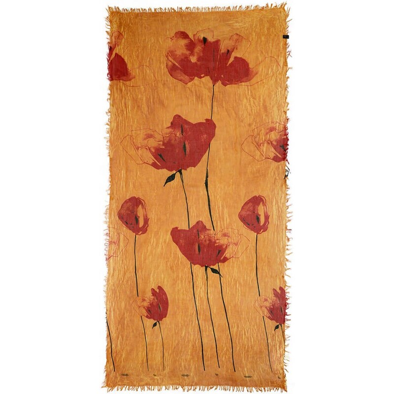 InnBamboo Itálie Dámský šátek SCHIELE 09 bambus orange 76477577