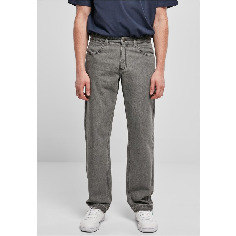 Urban Classics Pánské džíny Open Edge Loose Fit šedé