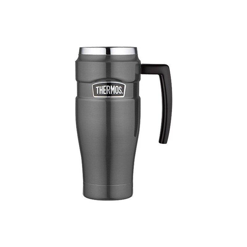 Thermos Vodotěsný termohrnek s madlem - metalicky šedá 470 ml