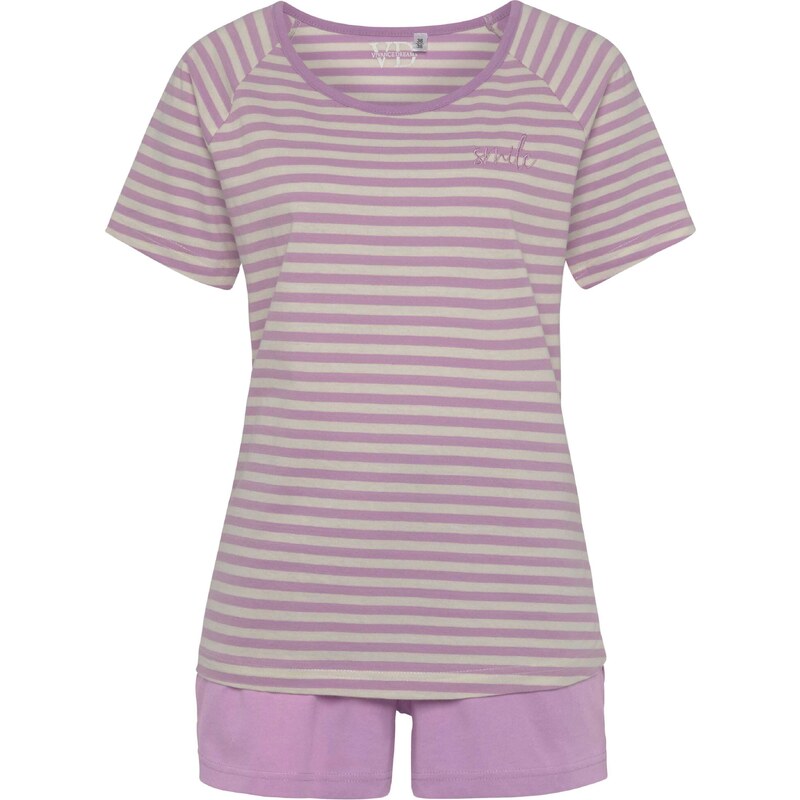 VIVANCE Pyžamo Dreams krémová / fialová 95915358