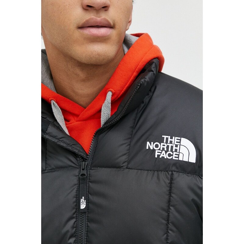 Péřová bunda The North Face LHOTSE JACKET pánská, černá barva, zimní, NF0A3Y23YA71
