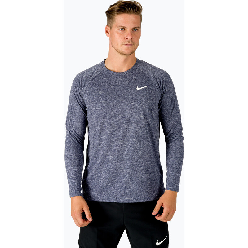 Pánské tréninkové tričko s dlouhým rukávem Nike Heather navy
