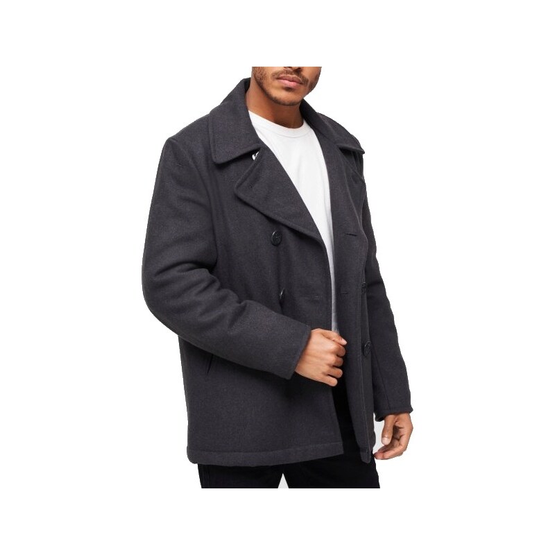Tmavě šedý pánský kabát Brandit Pea Coat