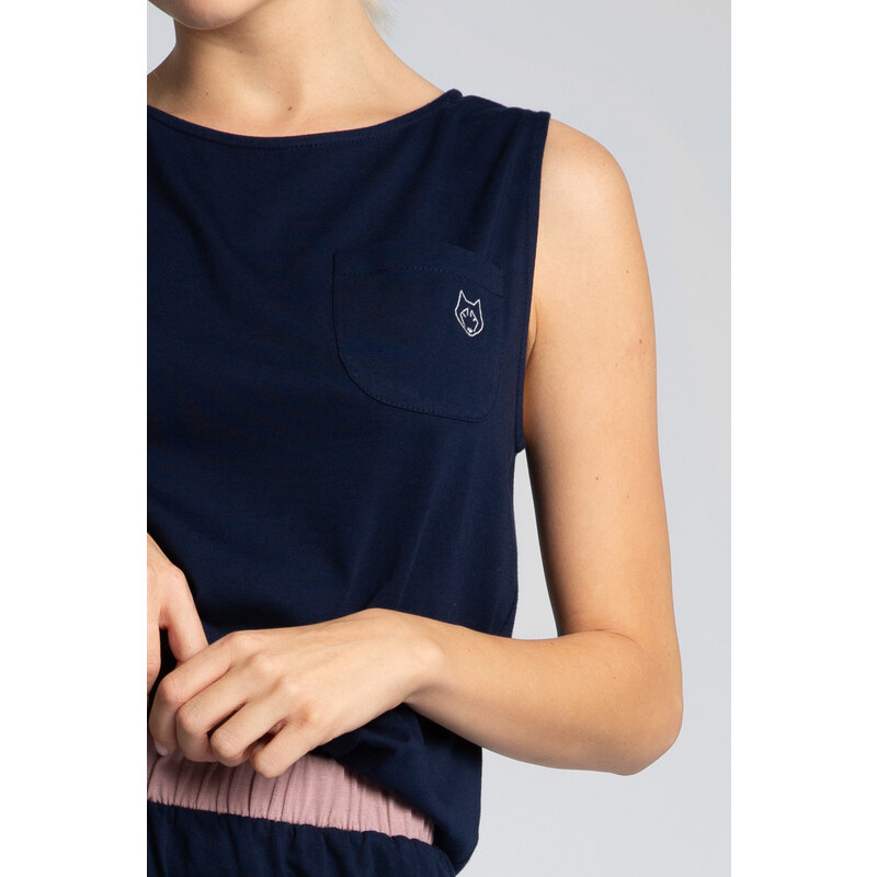 LaLupa Woman's Top LA015 Navy Blue