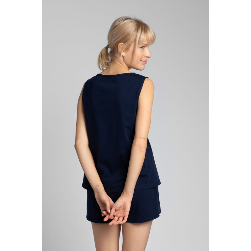 LaLupa Woman's Top LA015 Navy Blue