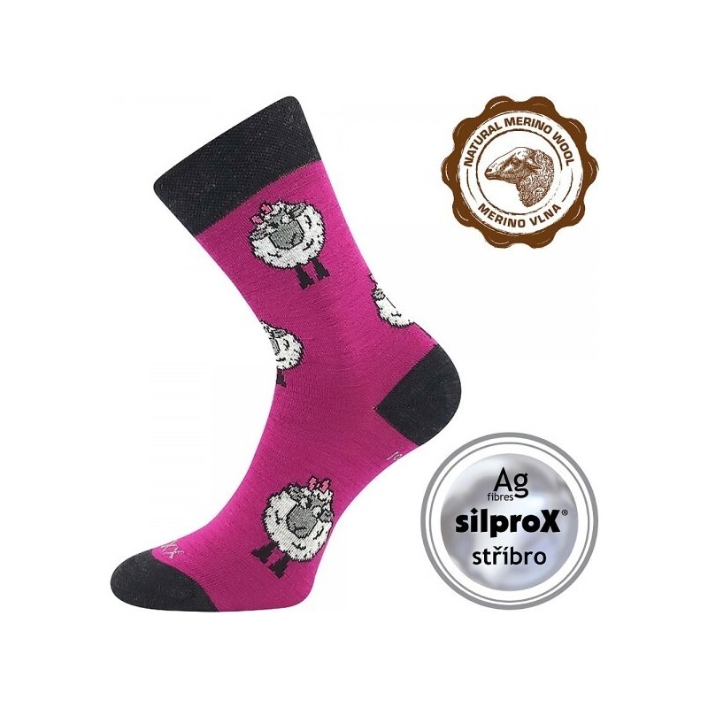 VLNĚNKA teplé veselé merino ponožky VoXX 76499299