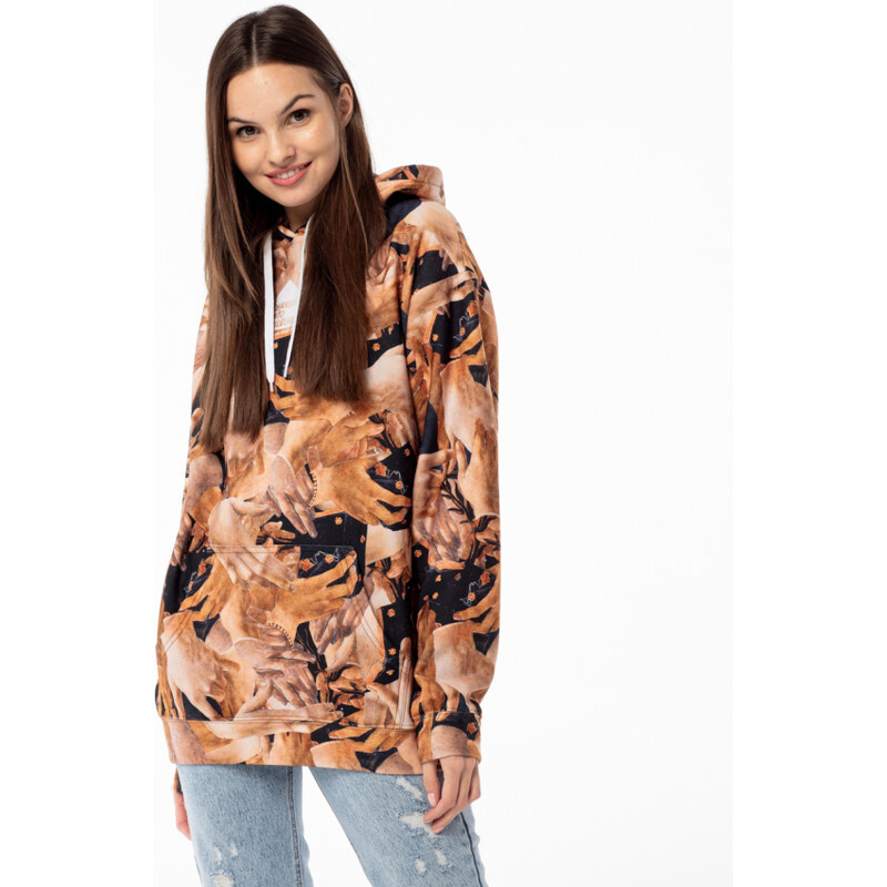 Mr. GUGU & Miss GO Woman's Hands Of Angels Hoodie OVS-FM 2404