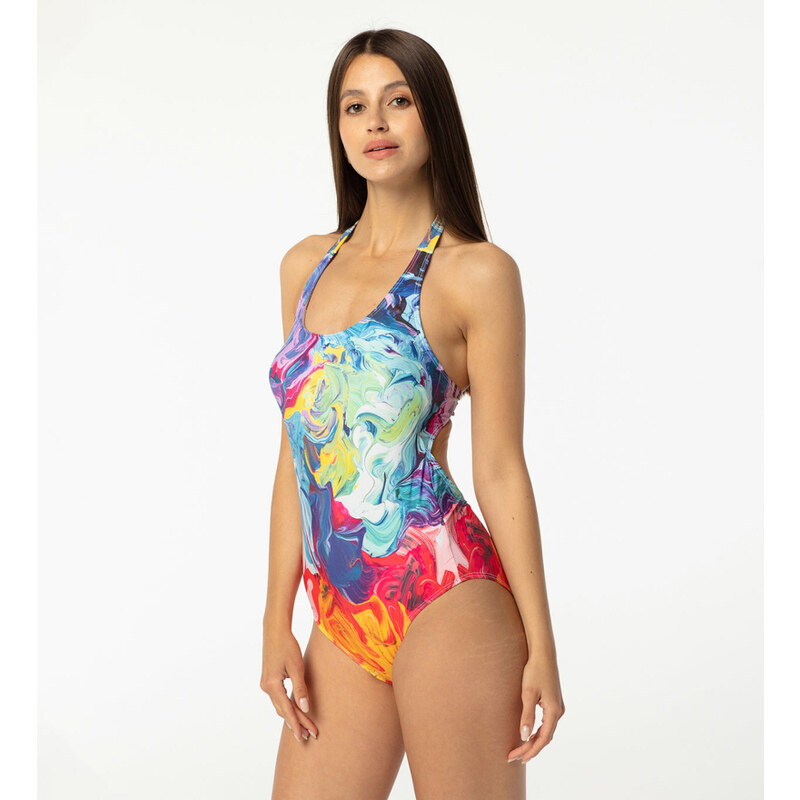 Aloha From Deer Woman's Paintjob Open Back Swimsuit SSOB AFD325