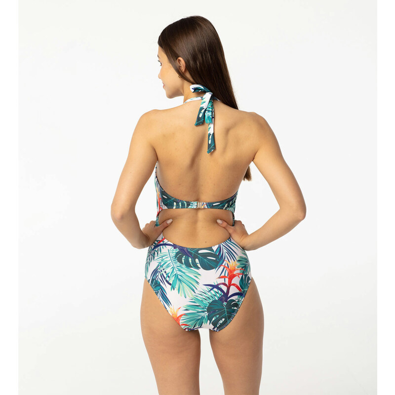 Aloha From Deer Woman's Tropic Open Back Swimsuit SSOB AFD342