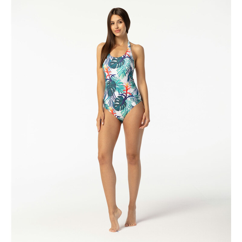 Aloha From Deer Woman's Tropic Open Back Swimsuit SSOB AFD342