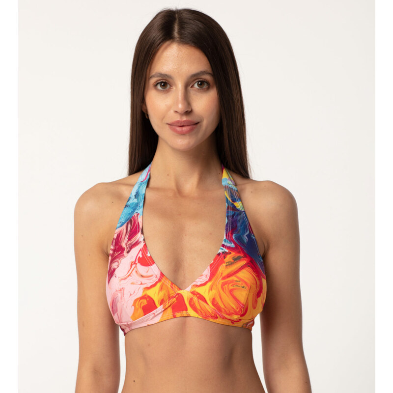 Aloha From Deer Woman's Paintjob Halter Neck Bikini Top BTH AFD325