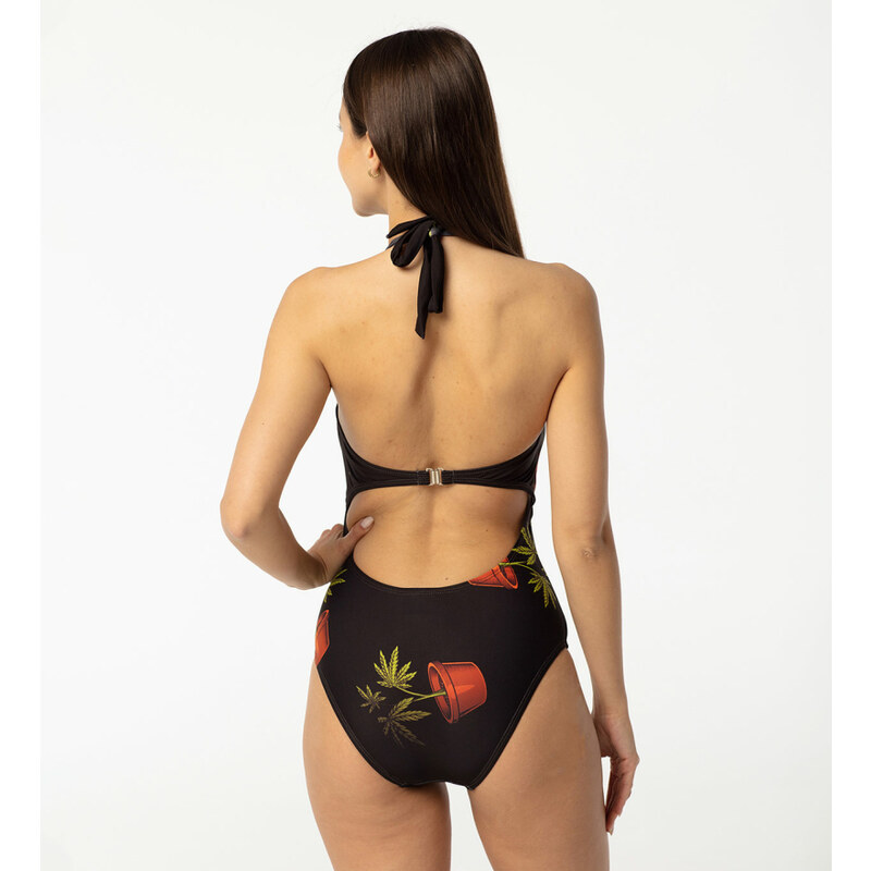 Aloha From Deer Woman's World 4-20 Open Back Swimsuit SSOB AFD906