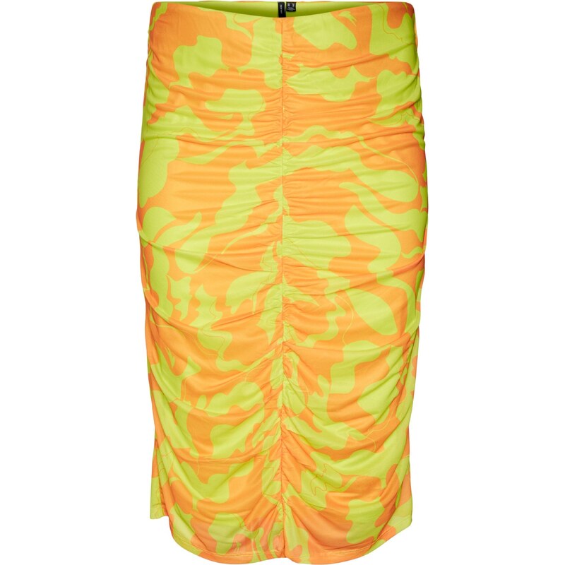 Vero Moda Collab Sukně JOANN limetková / oranžová