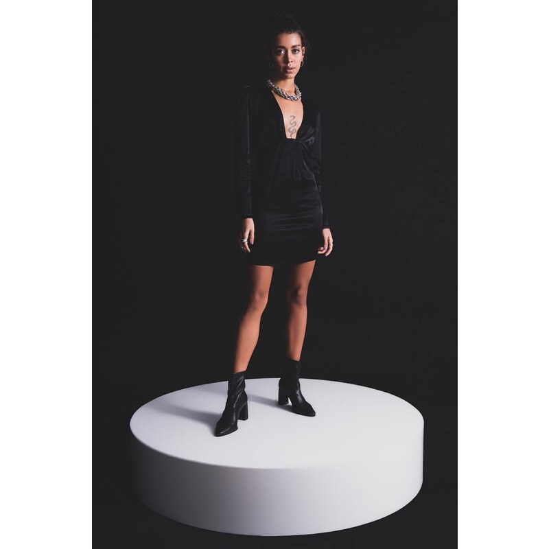 Fashionhunters Černé koktejlové šaty od BSL 107047593