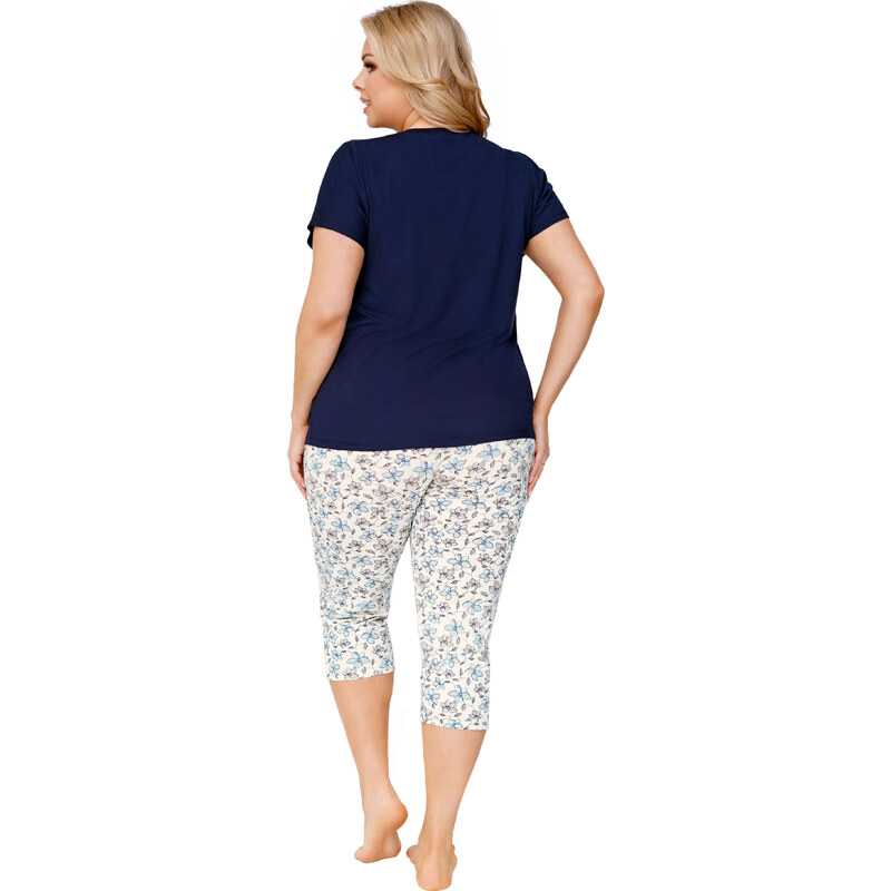 Donna Aria Pyjamas Plus Dark Blue Navy