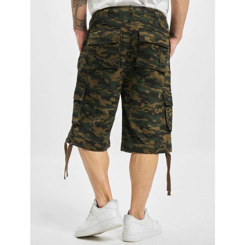 DEF Camo Cargo Shorts zelené camo