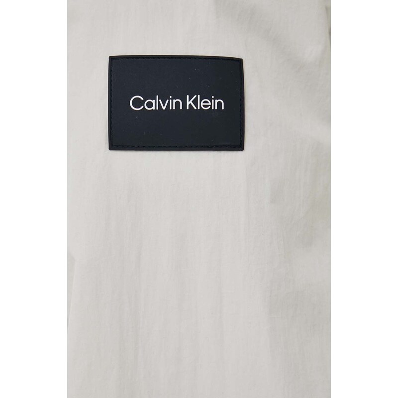Bunda Calvin Klein pánská, béžová barva, přechodná, oversize, K10K111441