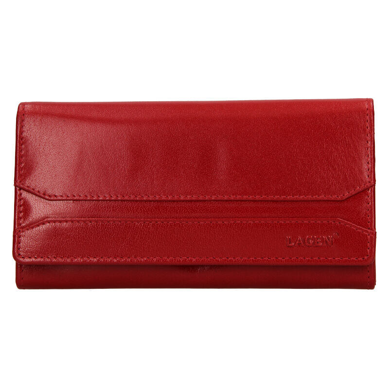 Dámská kožená peněženka Lagen W-2025/B Red 76517774