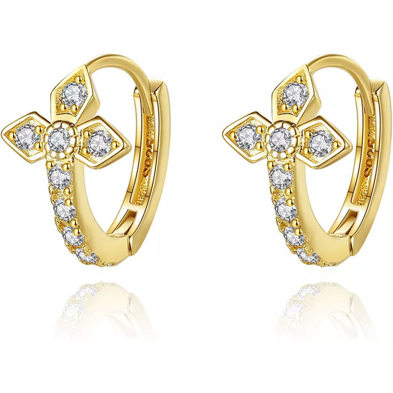 Lindas Jewelry Stříbrná náušnice Zdobený Kříž Ag 925/1000 IN457 76523580