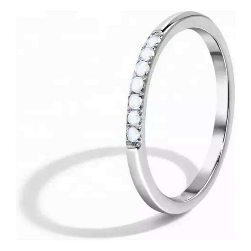 OLIVIE Stříbrný prsten MĚSÍČNÍ KÁMEN 7237