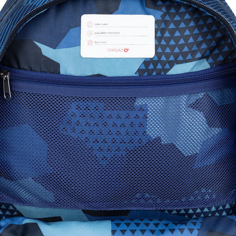Modrý školní batoh s šestiúhelníky Topgal KIMI 23020