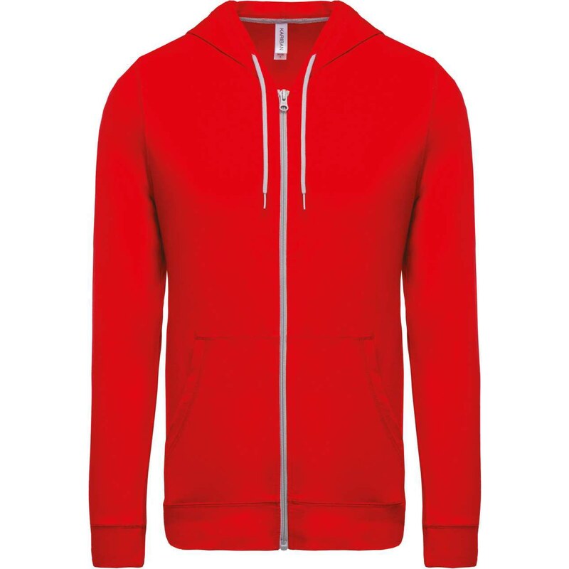 Kariban Unisex lehká mikina na zip Light –
